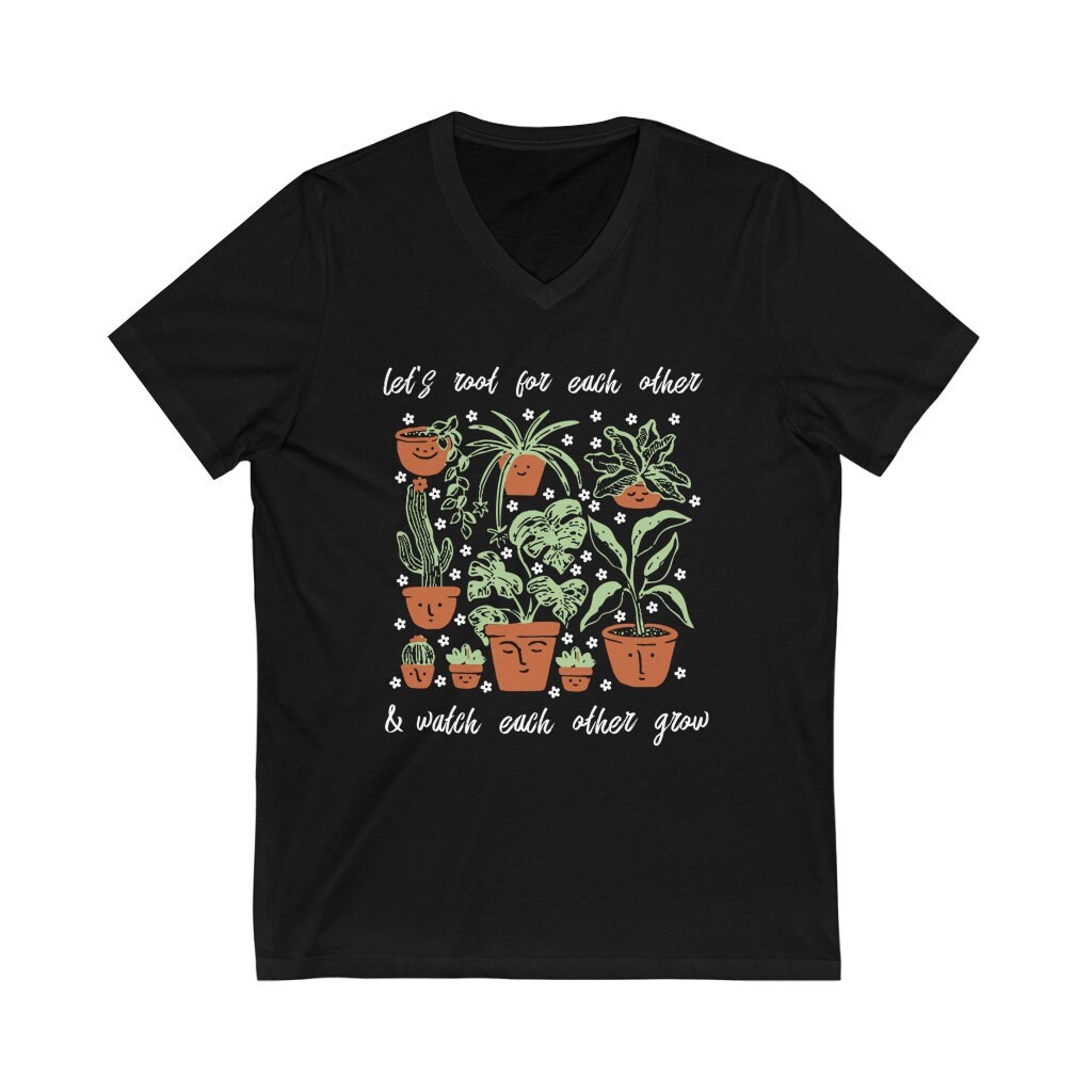 Pflanzen V-Ausschnitt Shirt, Lass Uns Füreinander Geschenk, Pflanzenliebhaber Geschenk, Mama, Pflanze Mama Geschenk von JustMorePlants