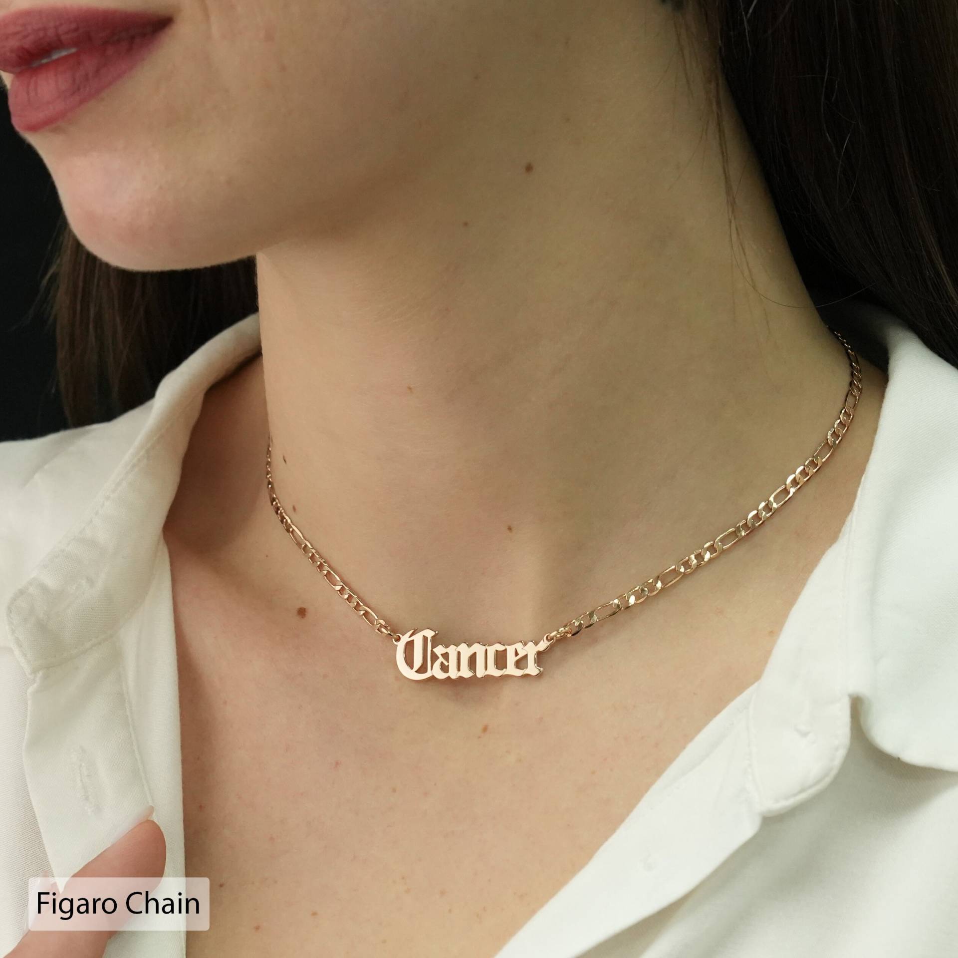 Personalisierte Halskette, Krebs Sternzeichen Schmuck, Geschenk Für Frau, Anhänger Mädchen von JustNameNecklace