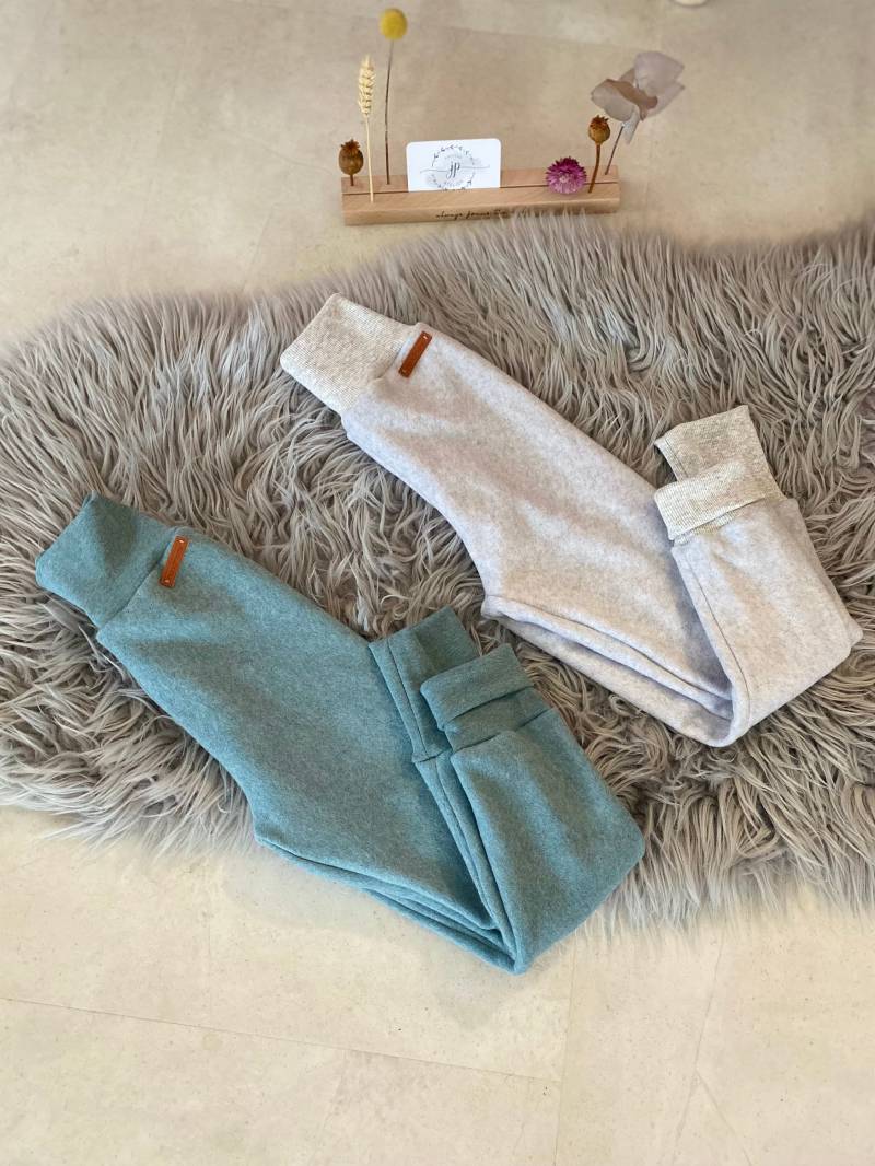 Fleece Hose, 100% Baumwollfleece Wollfleece Outdoorhose von JustPurebyjpatelier