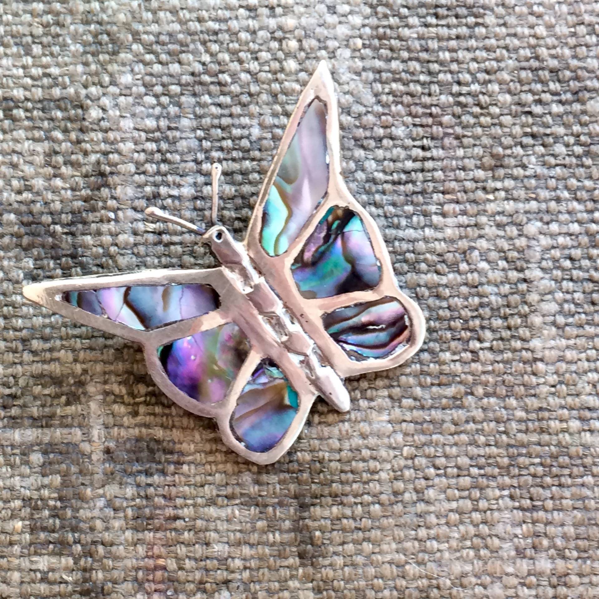 1960S Mexico Schmetterling Pin - Silber Und Abalone Pin- Vintage Schmuck von JustSmashingDarling