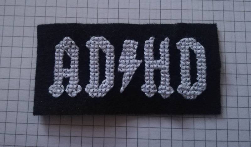Adhd Patch in Acdc Logoschrift von JustSomeNB