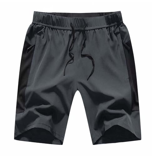 JustSun Kurze Hosen Herren Shorts Sommer Sport Sporthose Jogginghose Herren Kurz Trainingshose Männer Schnell Trocknend Laufshorts Sweatshorts Leicht mit Reißverschluss Grau S von JustSun