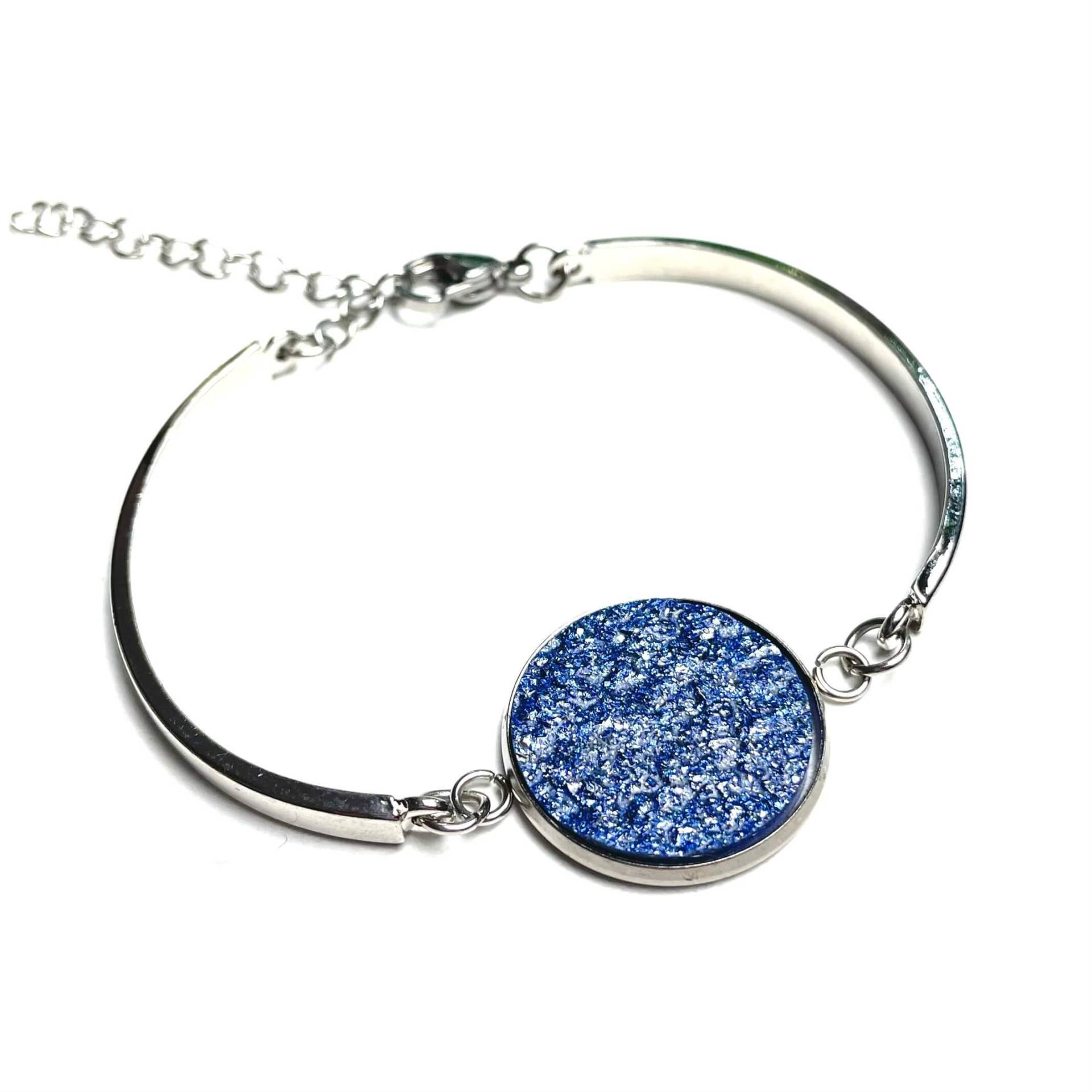 Edelstahl Armband Armreifen in Blau Jeansblau Polaris - Handmade Geschenkidee Just Trisha Edelstahl Armband Armreifen in Blau Jeansblau Polaris - Handmade Geschenkidee Just Trisha von JustTrisha