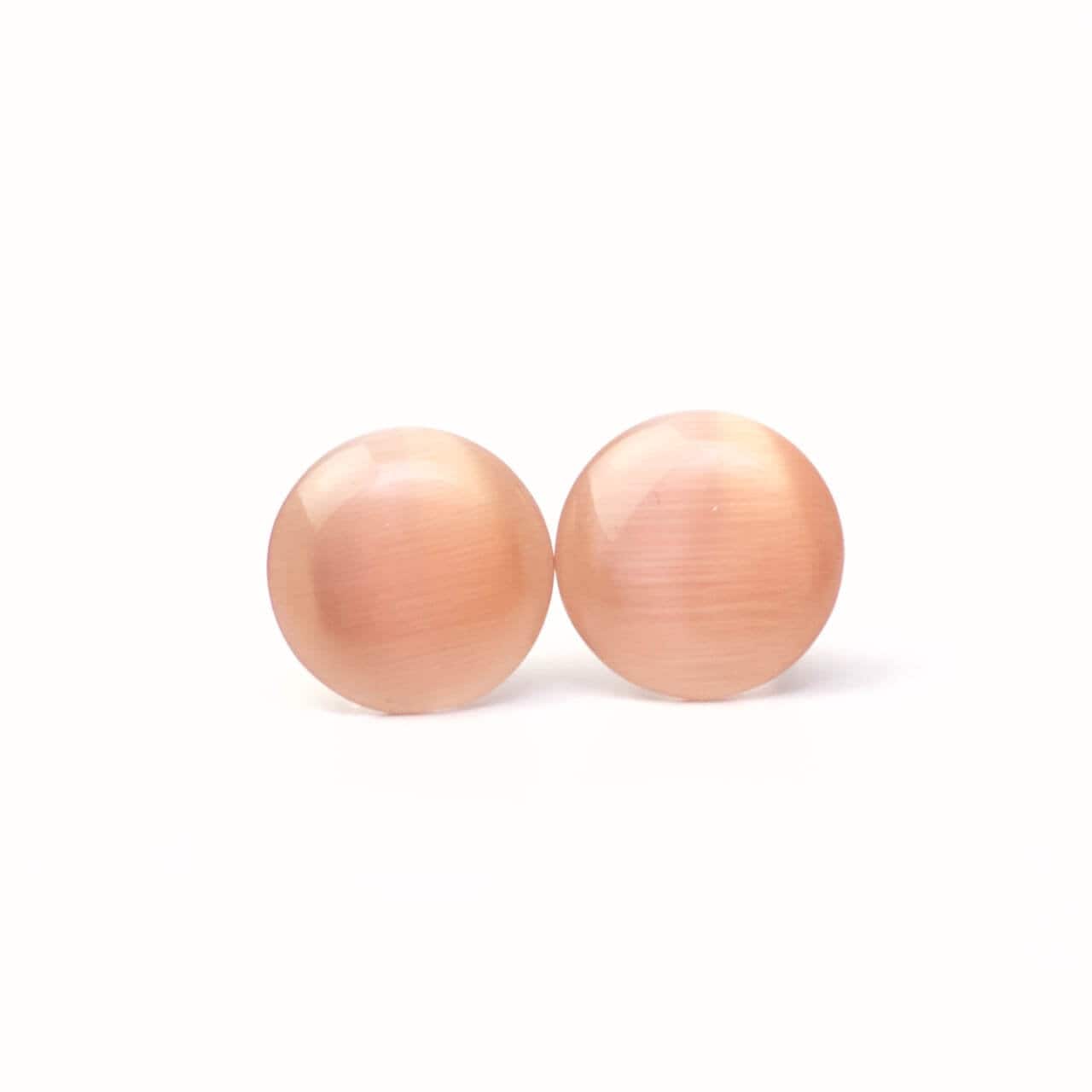 Edelstahl Cateye Ohrstecker in Lachs - Geschenkidee Just Trisha Edelstahl Cateye Ohrstecker in Lachs - Geschenkidee Just Trisha von JustTrisha