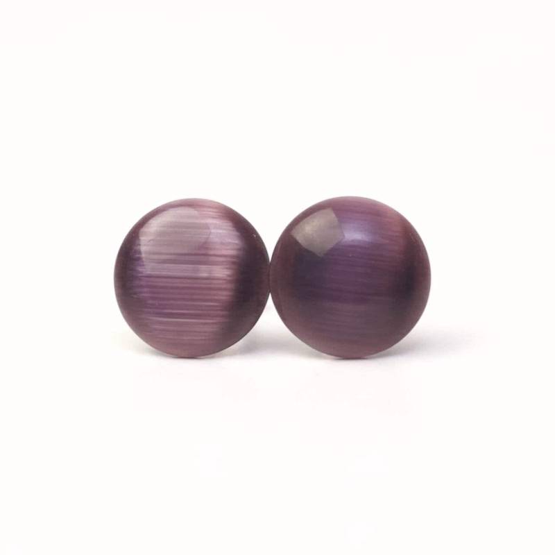Edelstahl Cateye Ohrstecker in Violett - Geschenkidee Just Trisha Edelstahl Cateye Ohrstecker in Violett - Geschenkidee Just Trisha von JustTrisha