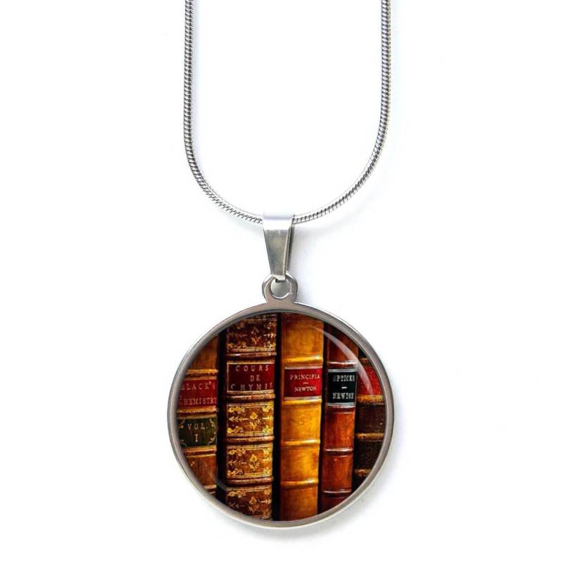 Edelstahl Kette Buch Bücher Lesen Buchliebe Leseratte - Geschenkidee Von Just Trisha Edelstahl Kette Buch Bücher Lesen Buchliebe Leseratte - Geschenkidee Von Just Trisha von JustTrisha