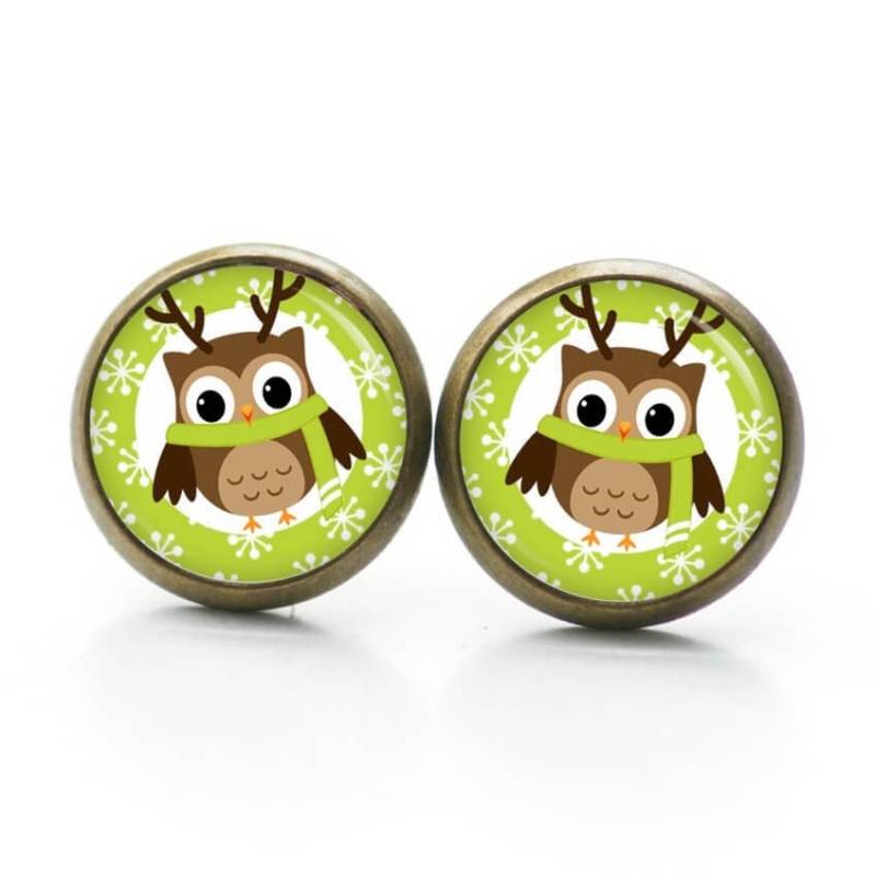 Ohrstecker/Ohrhänger Eule Weihnachten Xmas Reindeer Nikolaus Geschenkidee Von Just Trisha von JustTrisha