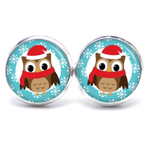 Ohrstecker/Ohrhänger Eule Weihnachten Xmas Reindeer Nikolaus Weihnachtsmann Geschenkidee Von Just Trisha von JustTrisha