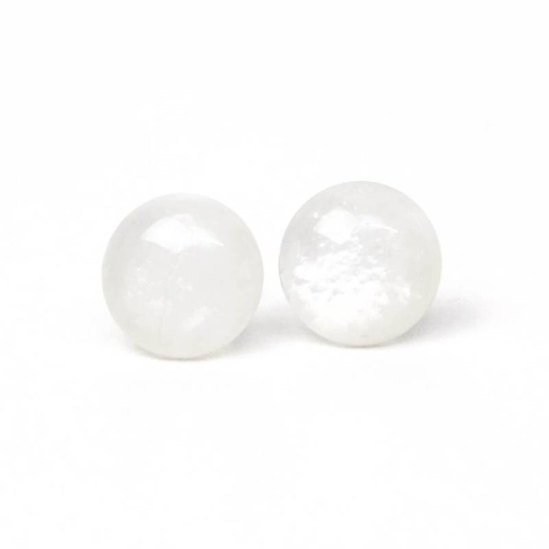 Ohrstecker - Clipse Ohrhänger Mit Polaris Perle Weiß Edelstahl Schmuck Geschenkidee Just Trisha von JustTrisha
