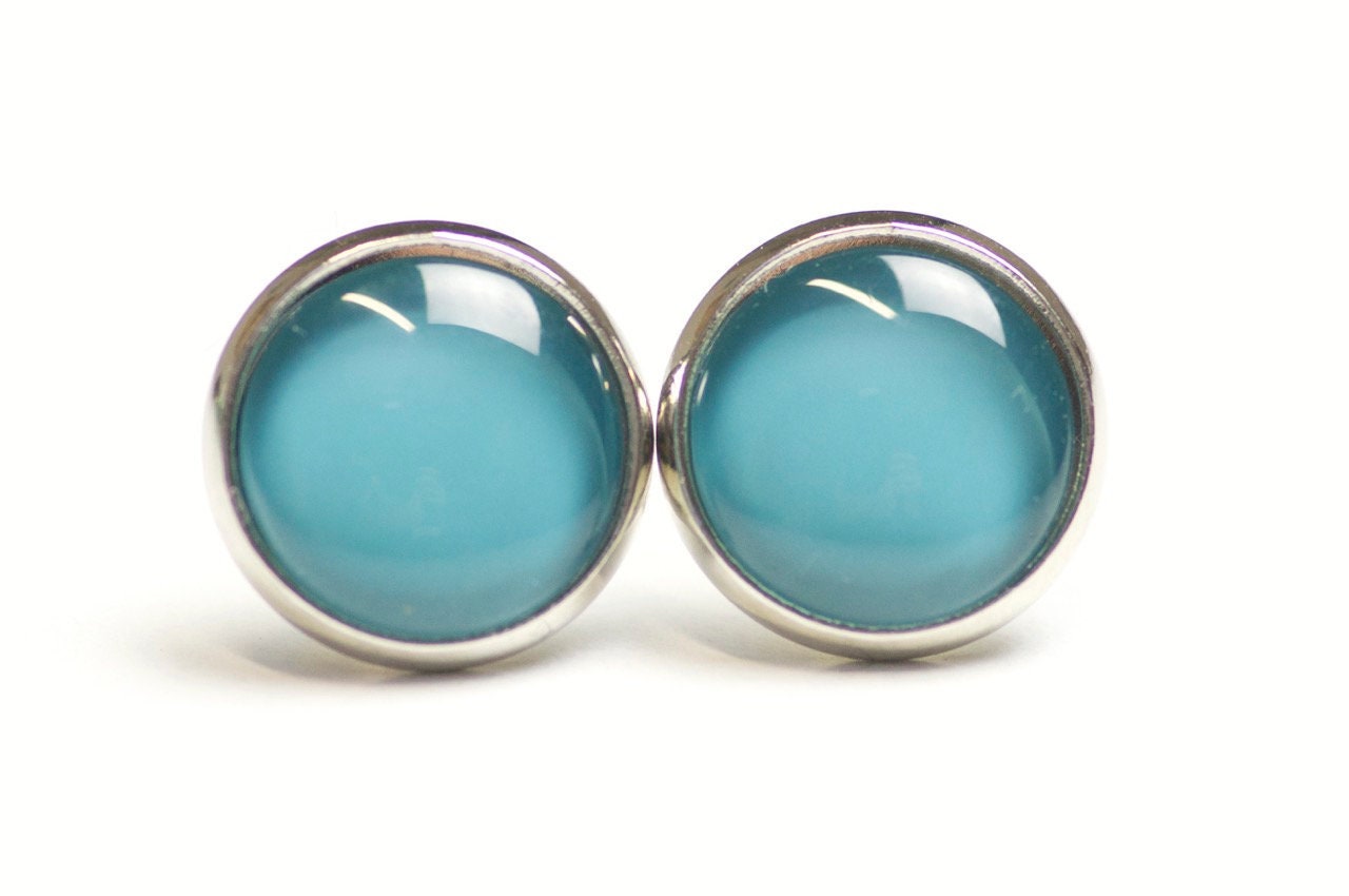 Ohrstecker Ohrhänger Clipse Aquamarin Blau Hellblau - Geschenkidee Von Just Trisha von JustTrisha