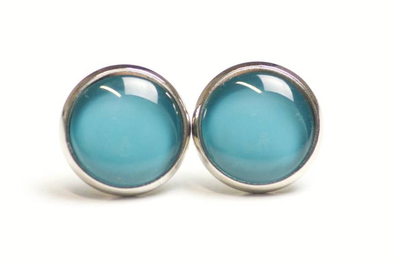 Ohrstecker Ohrhänger Clipse Aquamarin Blau Hellblau - Geschenkidee Von Just Trisha von JustTrisha