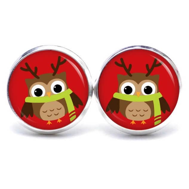 Ohrstecker Ohrhänger Clipse Eule Weihnachten Xmas Reindeer Nikolaus/Geschenkidee Von Just Trisha von JustTrisha