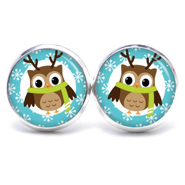 Ohrstecker Ohrhänger Clipse Eule Weihnachten Xmas Reindeer Nikolaus Geschenkidee Von Just Trisha von JustTrisha