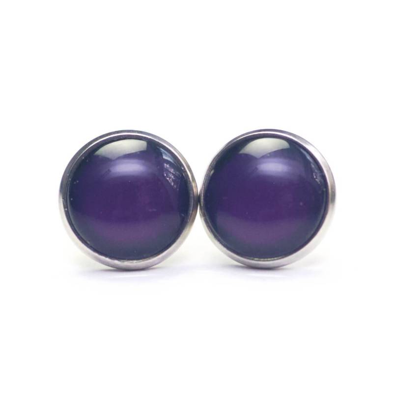 Ohrstecker Ohrhänger Clipse Violett - Verschiedene Größen Geschenkidee Von Just Trisha von JustTrisha