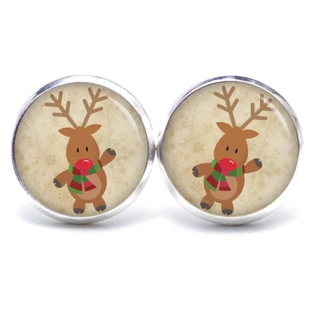 Ohrstecker Ohrhänger Clipse Weihnachten Rudolph Xmas Reindeer Adventskalender von JustTrisha