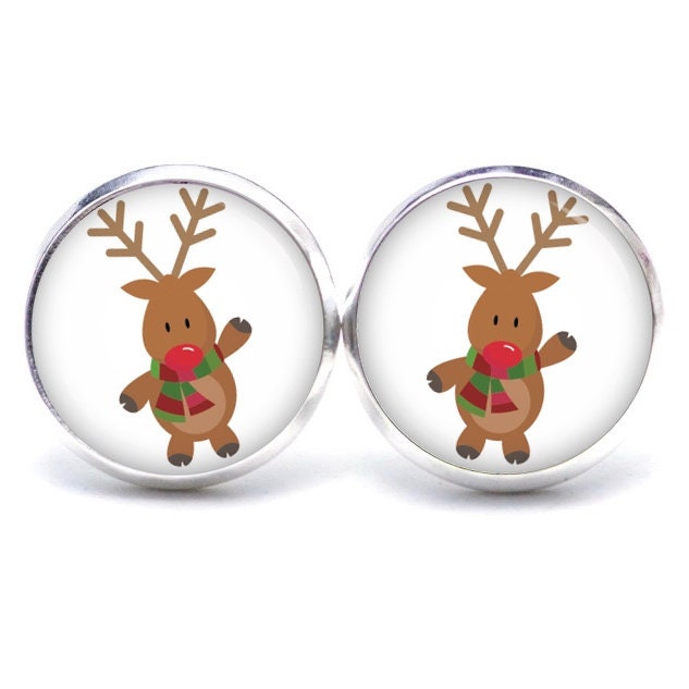 Ohrstecker Ohrhänger Clipse Weihnachten Rudolph Xmas Reindeer von JustTrisha