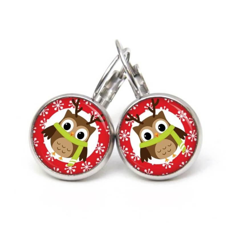 Ohrstecker Ohrhänger Eule Weihnachten Xmas Reindeer Nikolaus Geschenkidee Von Just Trisha von JustTrisha