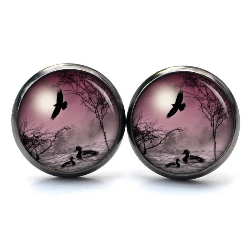 Ohrstecker Ohrhänger Ohrclipse Enten Im See, Tierliebe, Verschiedene Größen von JustTrisha