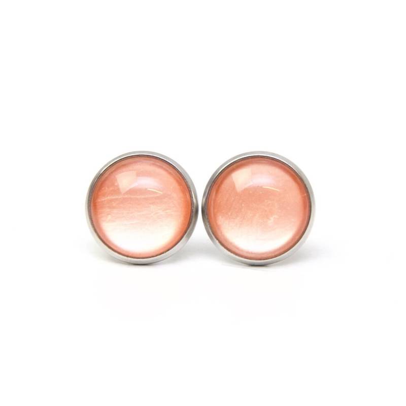 Ohrstecker Ohrhänger Clipse Lachs Orange Rose - Verschiedene Größen Geschenkidee Von Just Trisha von JustTrisha