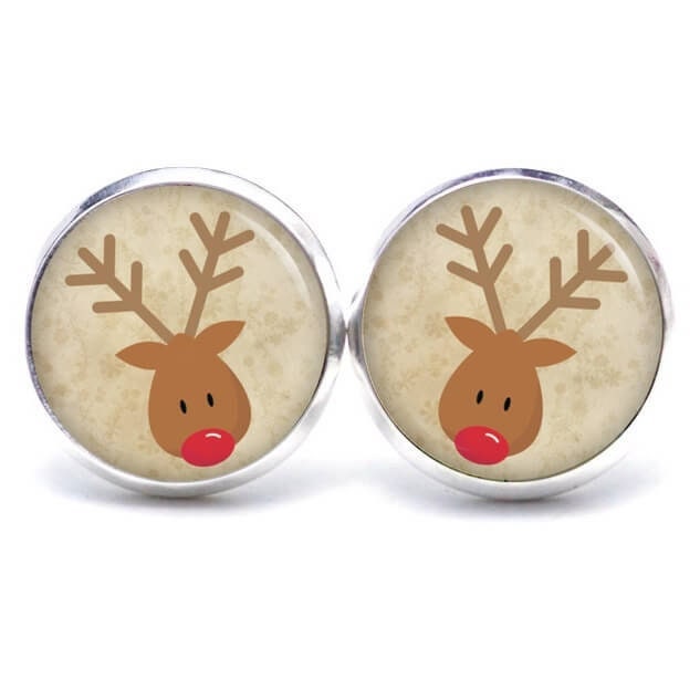Ohrstecker Ohrhänger Weihnachten Rudolph Xmas Reindeer Adventskalender von JustTrisha