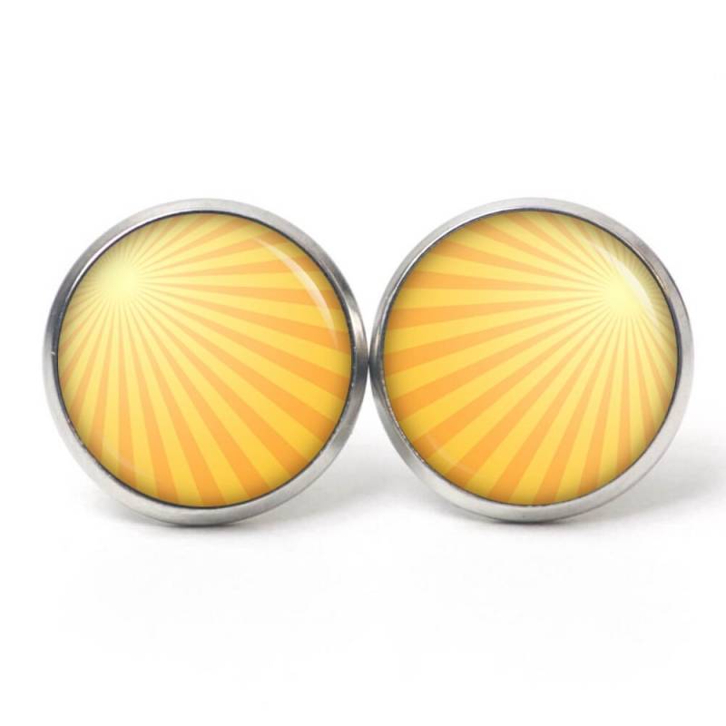 Ohrstecker Ohrringe Ohrclips Sonne Sommer Happy Gelb - Verschiedene Größen Geschenkidee Just Trisha von JustTrisha