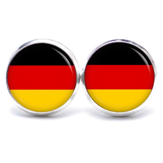 Ohrstecker Ohrringe Ohrclipse Fußball Weltmeisterschaft Europameisterschaft Deutschland Flagge - Verschiedene Größen von JustTrisha