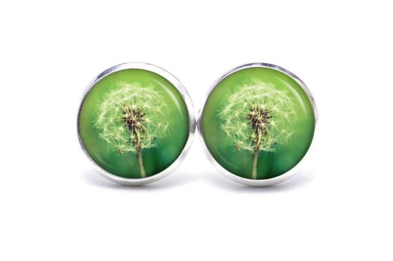 Ohrstecker Ohrringe Ohrclipse Große Grüne Pusteblume Löwenzahn - Verschiedene Größen Geschenkidee Just Trisha von JustTrisha