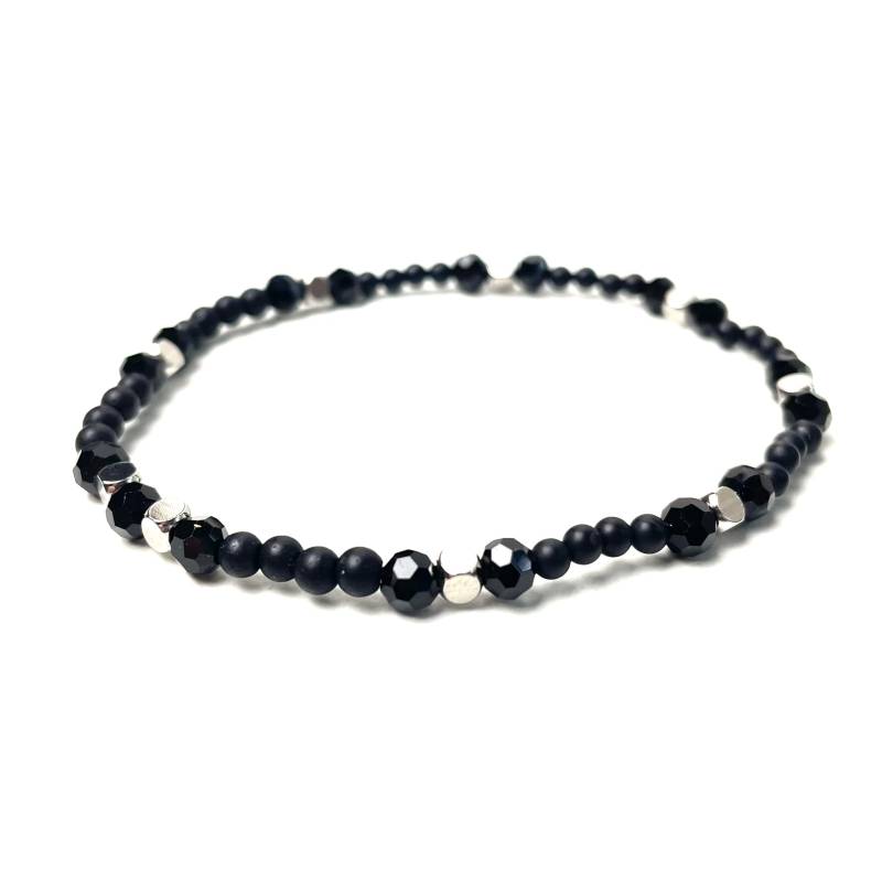 Zartes Perlenarmband Mit Schwarzen Perlen - Gummiband Handmade Geschenkidee Just Trisha Zartes Perlenarmband Mit Schwarzen Perlen - Gummiband Handmade Geschenkidee Just Trisha von JustTrisha