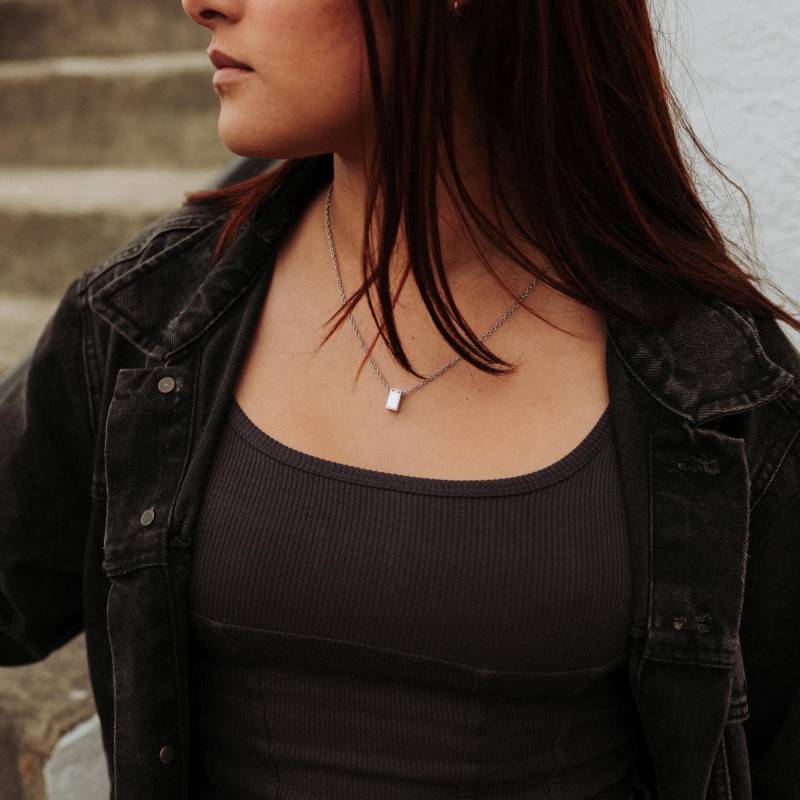 Edelstahlasche Urne Feuerbestattung Halskette Personalisierter Gedenkschmuck - Haustier von JustVial