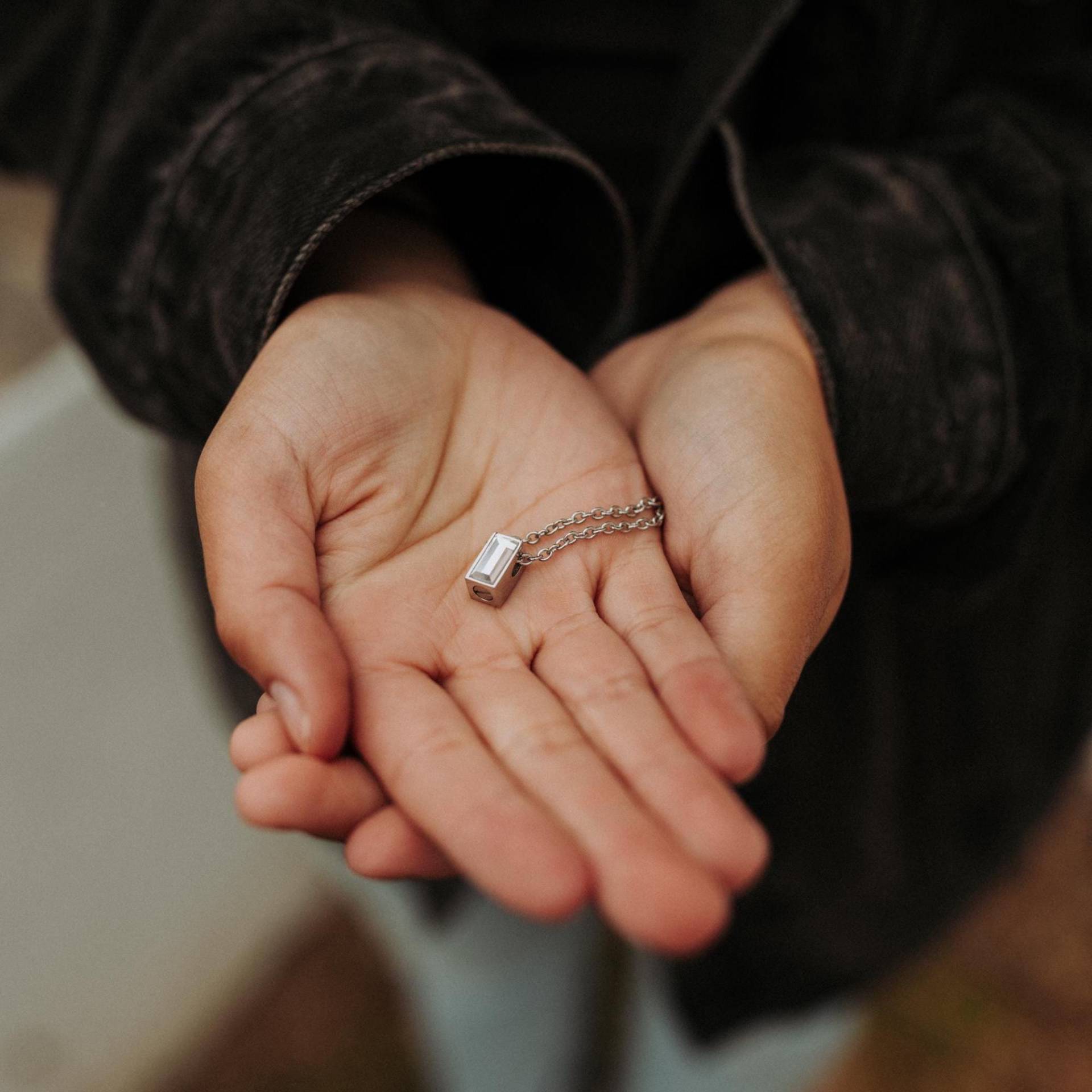 Edelstahlasche-Urne Halskette Personalisierte Gedenkstätte Andenken - Haustier-Denkmal von JustVial