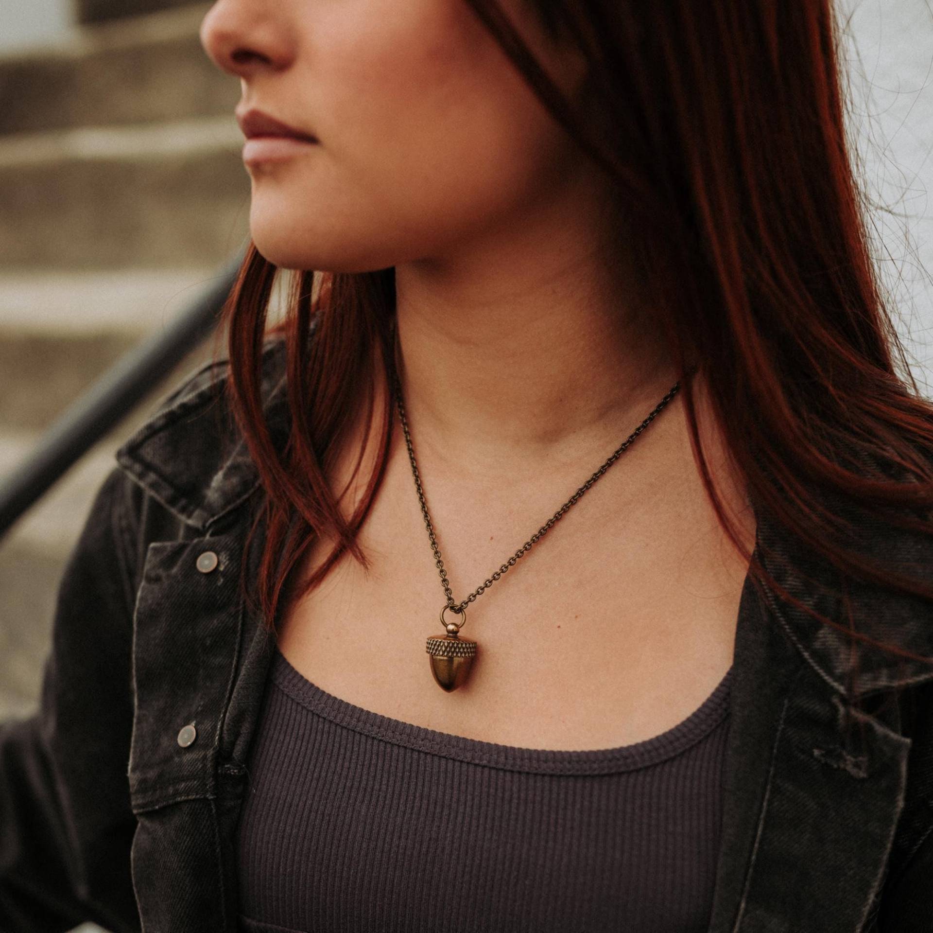 Eichel Asche Urne Kapsel Anhänger Medaillon Halskette Massiver Antiker Messing Feuerbestattung Schmuck Mit Personalisierter Benutzerdefinierter von JustVial