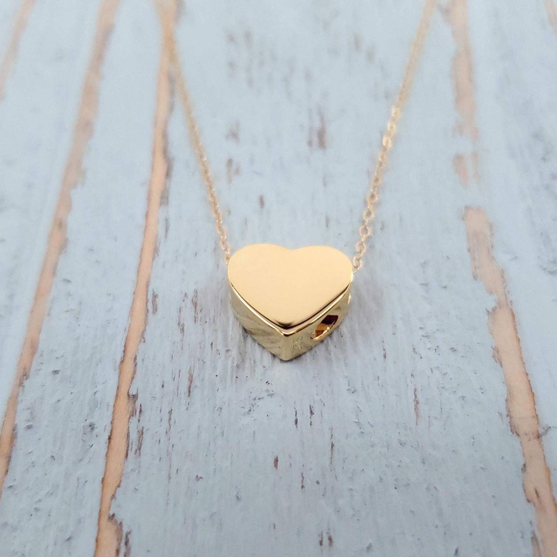 Gold Herz Urne Halskette Sterling Silber Andenken Feuerbestattung Anhänger, Benutzerdefinierte Gravur Haustier-Denkmal von JustVial