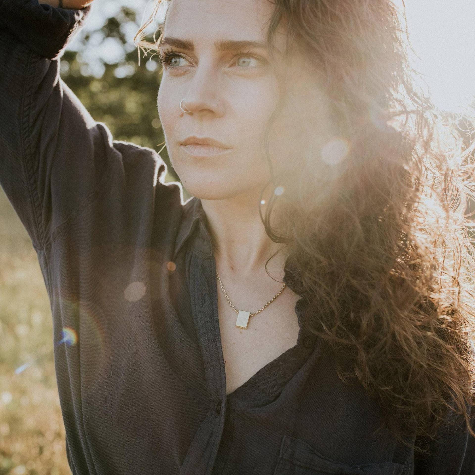 Gold Vermeil Würfel Urne Halskette Sterling Silber Schmuck, Andenken - Haustier-Denkmal von JustVial