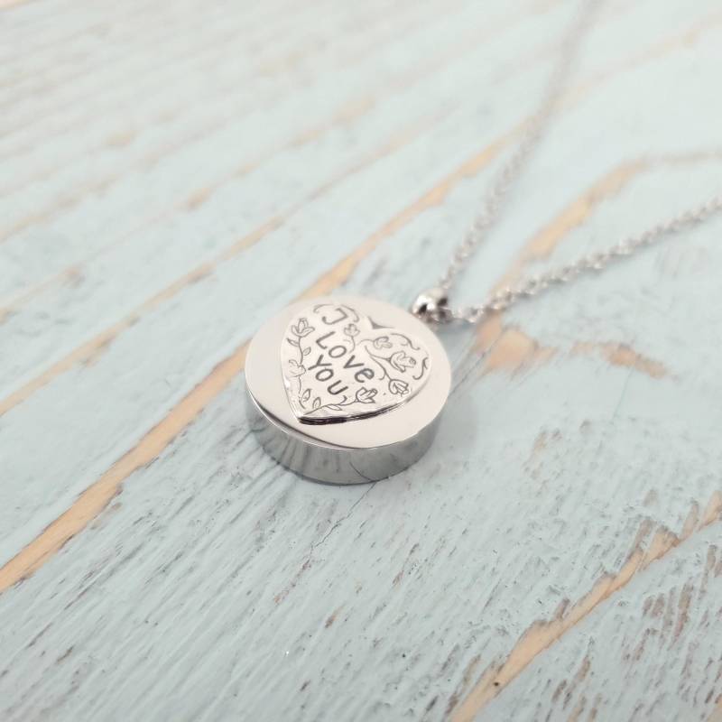 Ich Liebe Dich Herz Urne Halskette - Personalisierte Erinnerung Andenken Haustier von JustVial