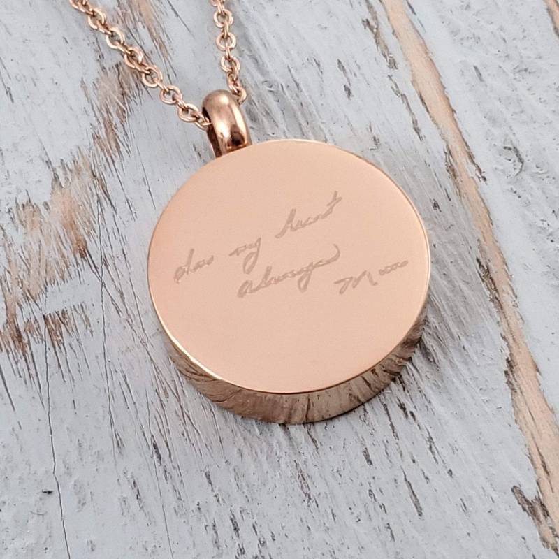 Personalisierte Urne Mit Handschrift Rosegold Edelstahl-Asche-Andenken - Haustier-Denkmal von JustVial