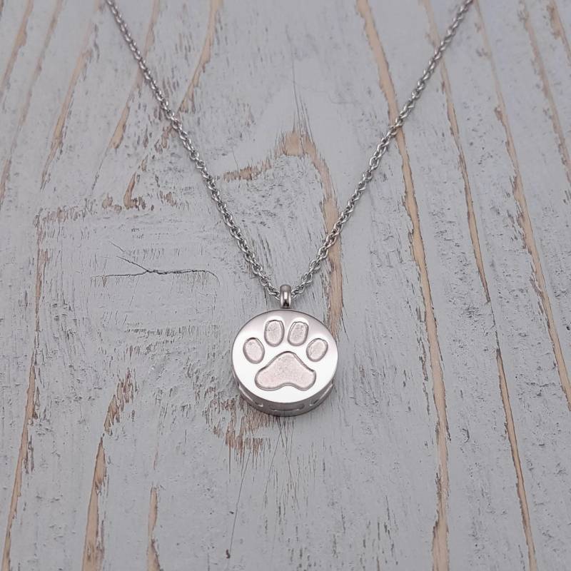 Pfotenabdruck Urne Halskette Edelstahl Haustier Schmuck von JustVial