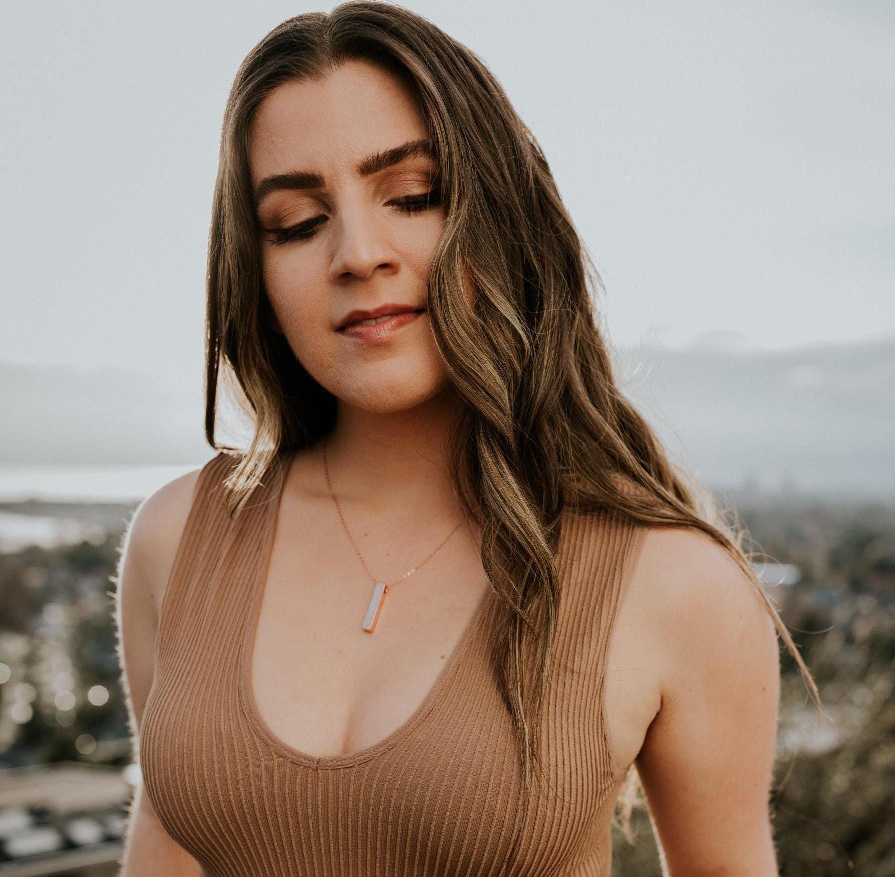 Rose Gold Vermeil Urne Halskette Sterling Silber Halskette Mit Gravur von JustVial