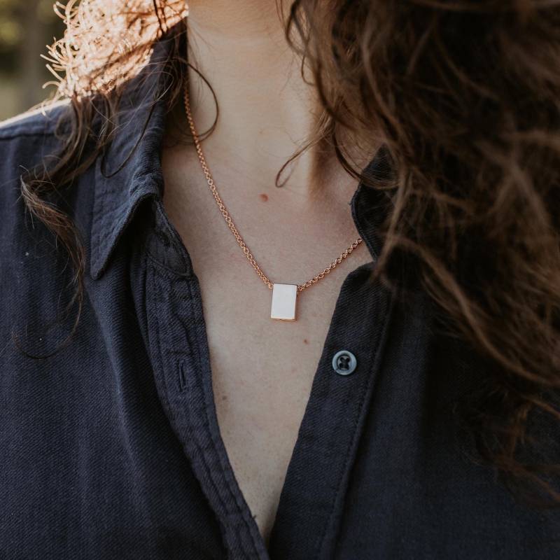 Rosegold Sterlingsilber Urne Halskette Gravur Erinnerung Anhänger-Pet von JustVial