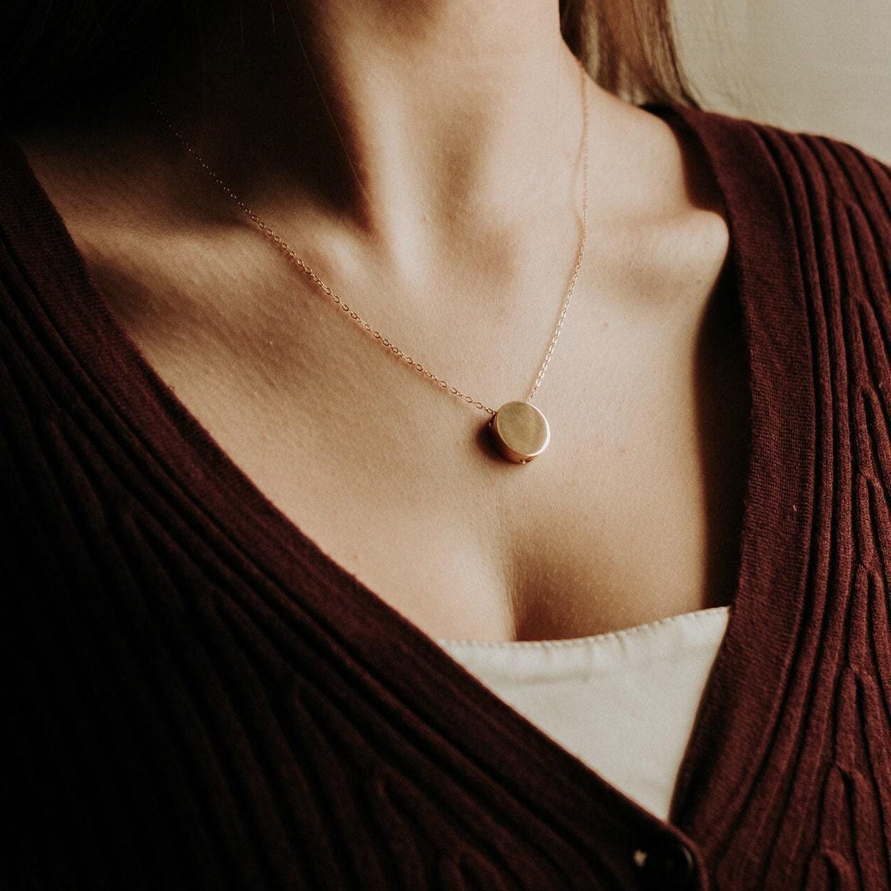 Rosegold Urne Halskette Edelstahl Asche Anhänger, Personalisierte Gravur - Haustier-Denkmal von JustVial