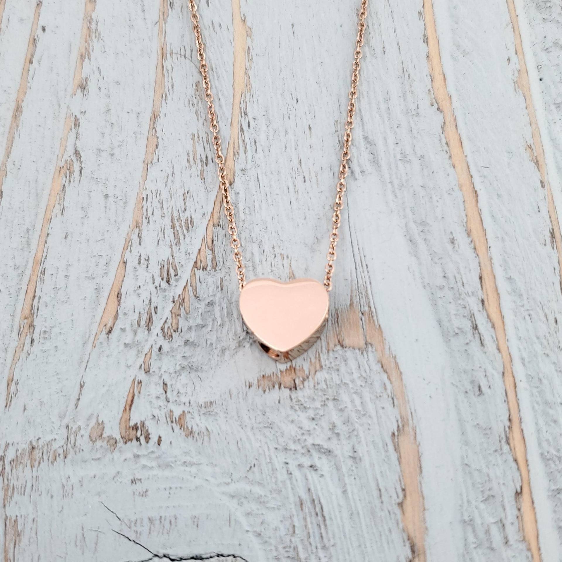 Winzige Rosegold Urne Halskette Personalisierte Asche Medaillon, Gravierte Phiole - Haustier-Denkmal von JustVial