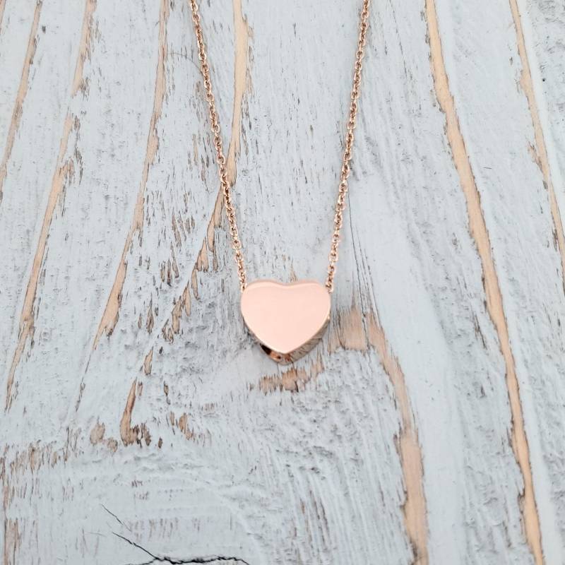 Winzige Rosegold Urne Halskette Personalisierte Asche Medaillon, Gravierte Phiole - Haustier-Denkmal von JustVial