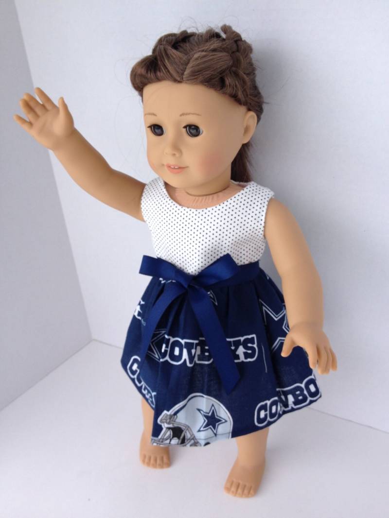 Cowboys Spieltagskleid Passend Für 18 Zoll Puppen Wie American Dolls Und Andere von JustaTad4Dolls
