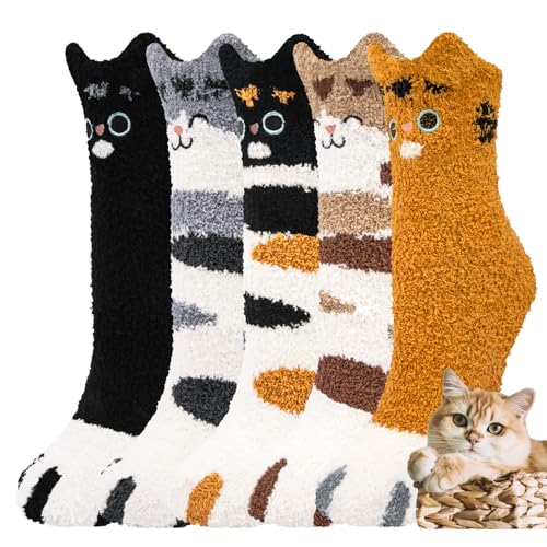 Justay Sowarm Kuschelsocken Damen Weihnachtsgeschenke für Frauen Geschenke,Dicke Flauschige Socken Wintersocken Thermosocken Warme socken damen 39-42 von Justay Sowarm