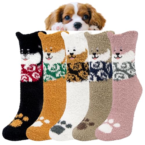 Justay Sowarm Kuschelsocken Damen Weihnachtsgeschenke für Frauen Geschenke,Dicke Flauschige Socken Wintersocken Thermosocken Warme socken damen 39-42 von Justay Sowarm