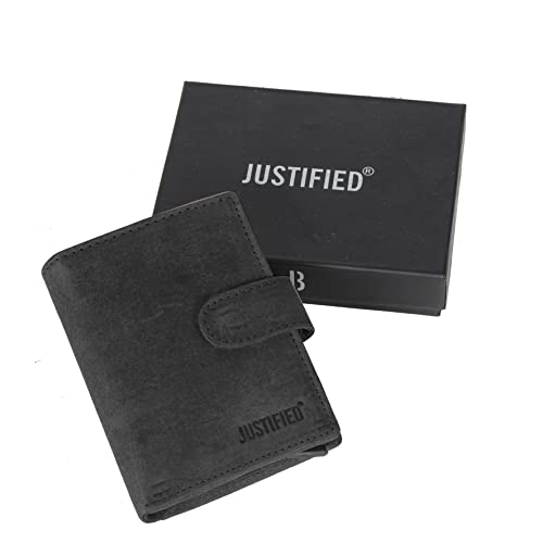 Justified Leather Nappa Credit case Holder Black + Box von Justified