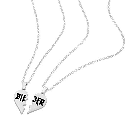 Justin Bieber Halskette mit geteiltem Herz Justin Bieber Halskette mit geteiltem Herz von Justin Bieber Jewellery