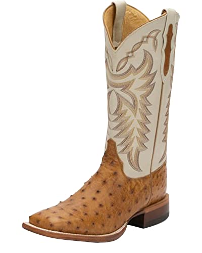 JUSTIN Boots Herren 8094 Pascoe 33.0 cm Full Quill Strauß Westernstiefel, Beige, 39 EU von Justin