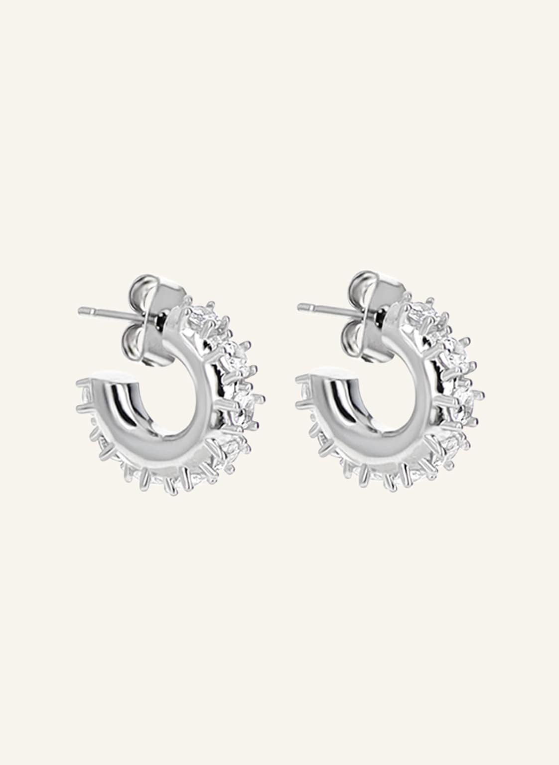Justine Clenquet Creolen Nina Small Earrings By Glambou silber von Justine Clenquet