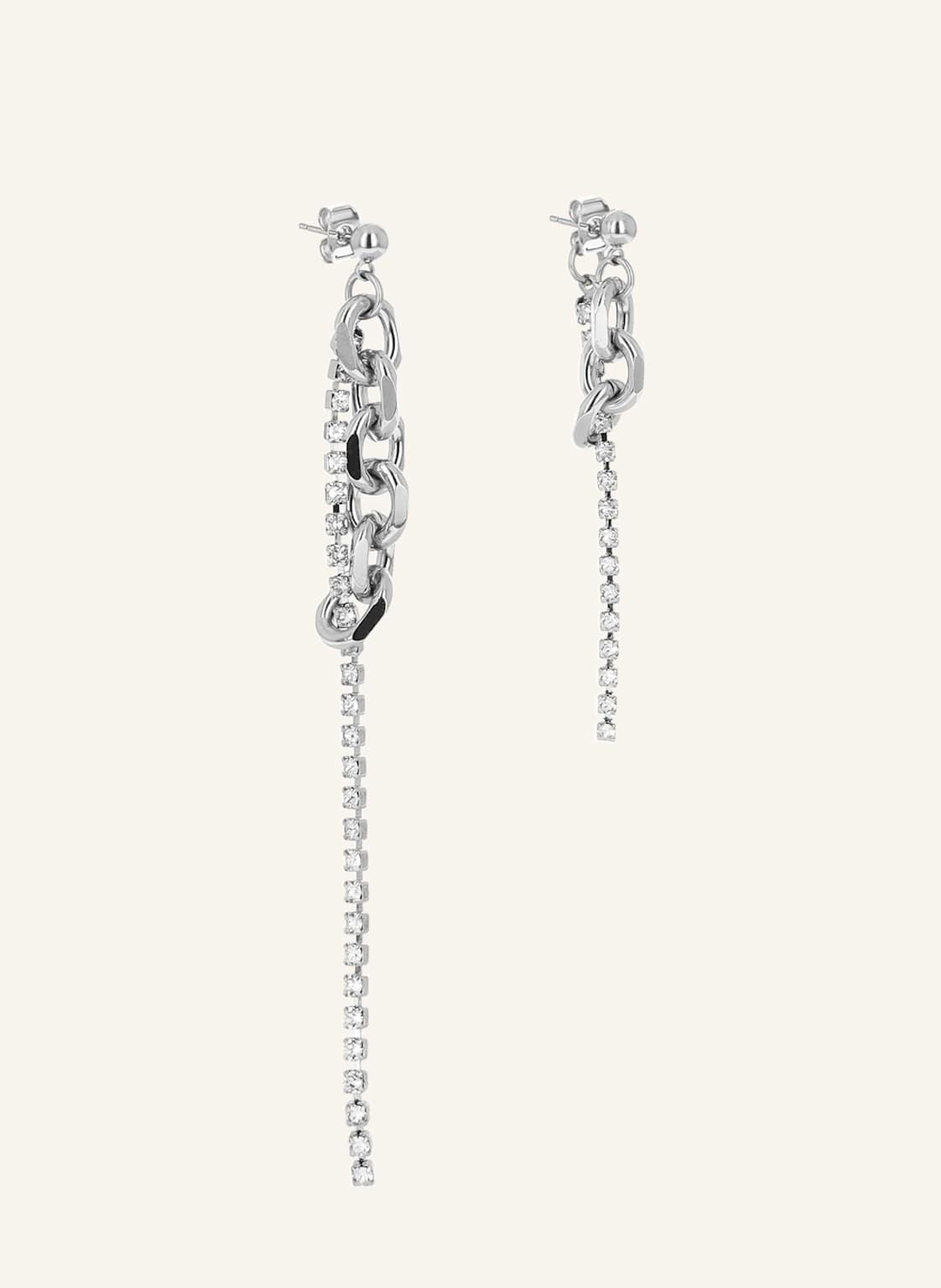 Justine Clenquet Ohrhänger Dana Crystal Earrings By Glambou silber von Justine Clenquet