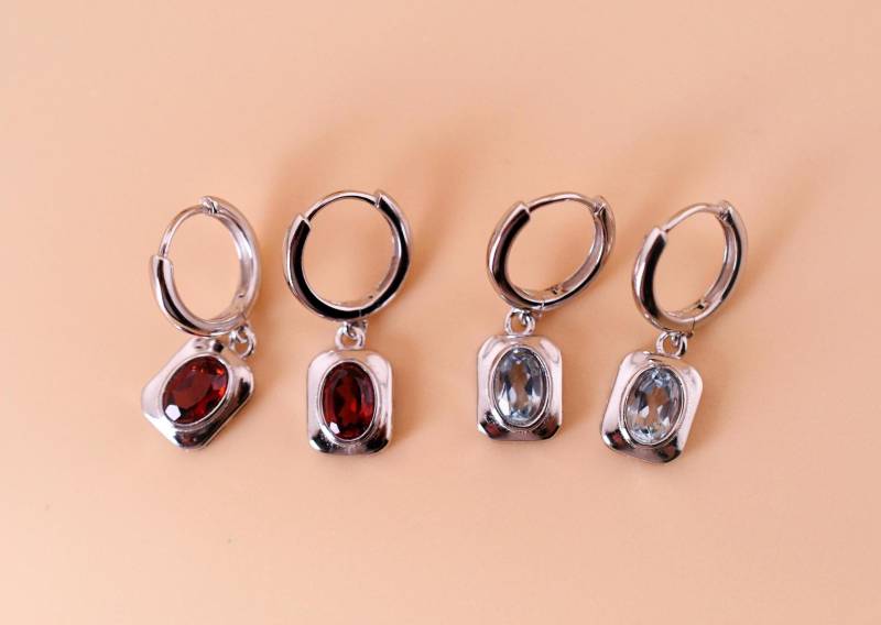 Elegante Vintage-Ohrringe Natürlicher Granat Und Topas 925Er Silber Geburtsstein Ohrringe Edelstein Perfektes Geschenk Für Sie Elegante Vintage-Ohrringe Natürlicher Granat Und Topas 925Er Silber Geburtsstein Ohrringe Edelstein Perfektes Geschenk Für Sie von JustringSJ